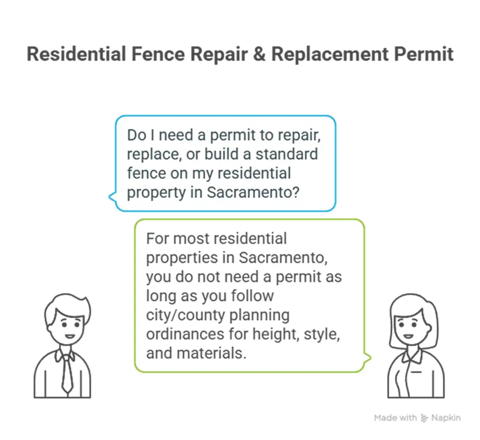 fence repair permit Sacramento