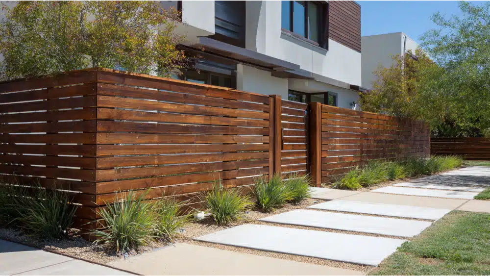 Wood fence design in Modern House