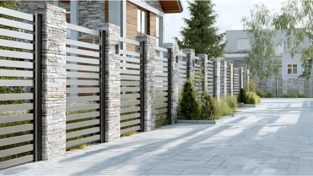 Fence installed in modern house
