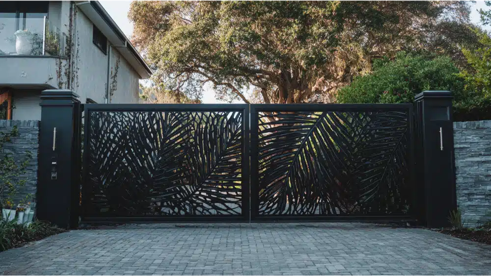 poor gate installed in modern house