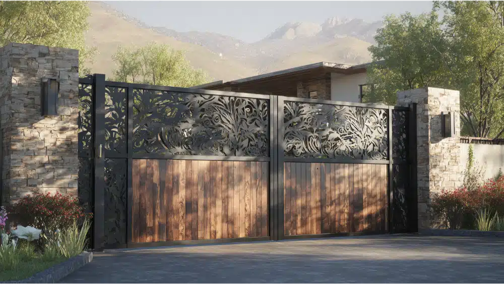 poor gate installed look in modern house