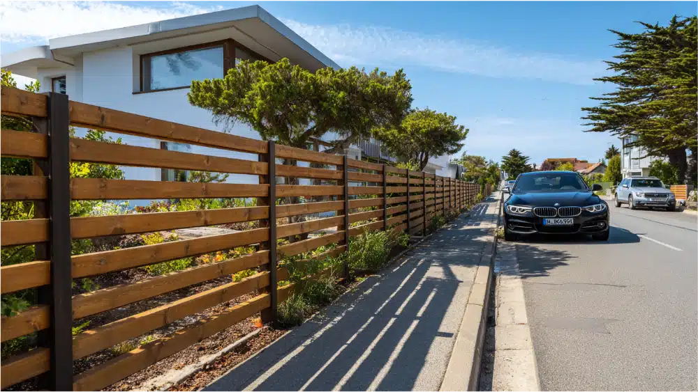 Wood fence for security