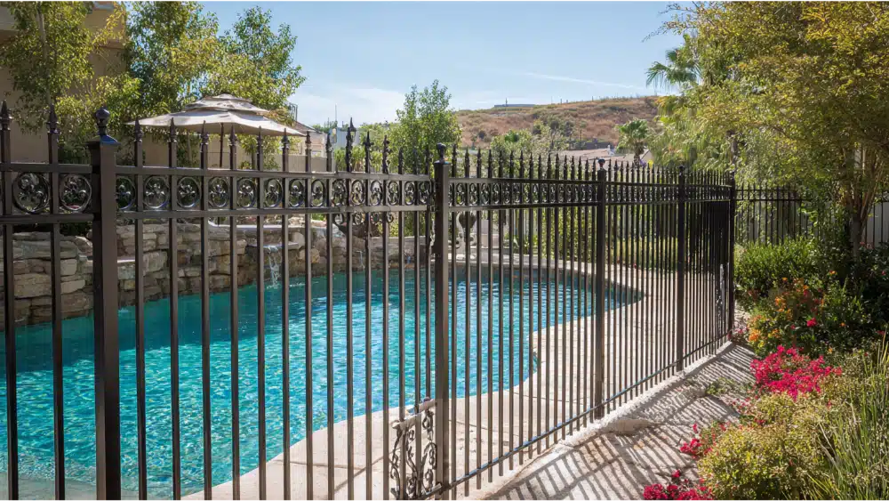 fence around a pool