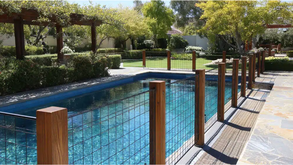 fence around a pool design