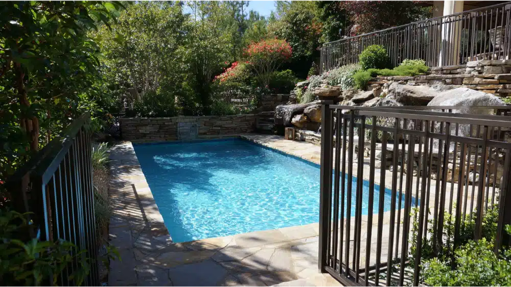 fence around a pool
