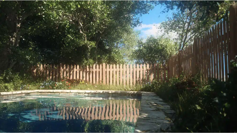 pvc fence around a pool