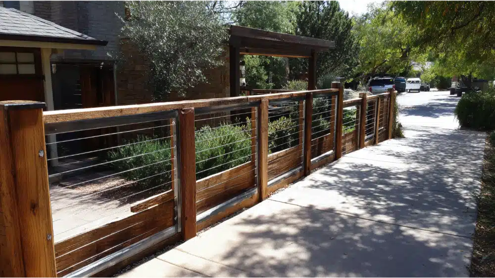 Wood fence