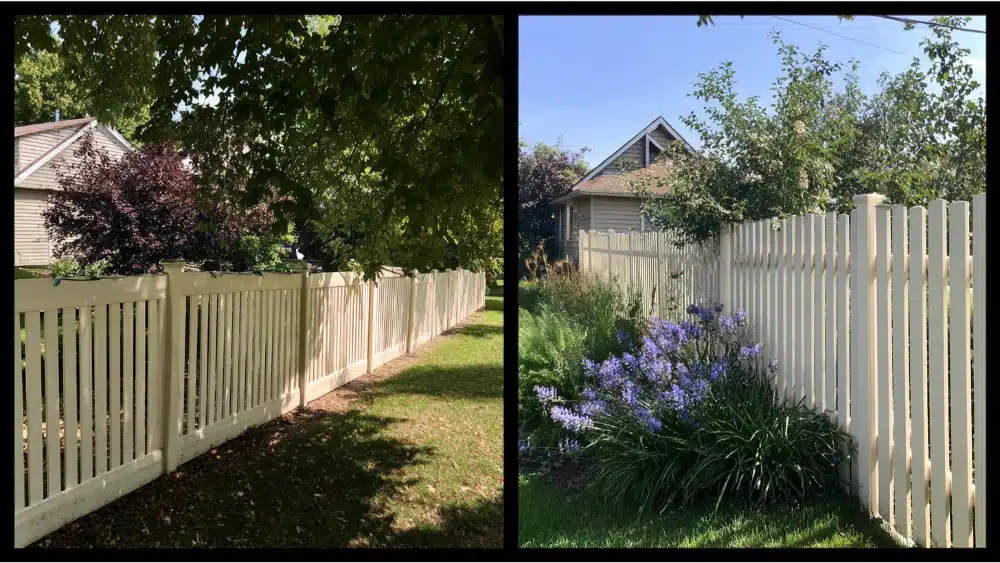 veniyl fence design before and after