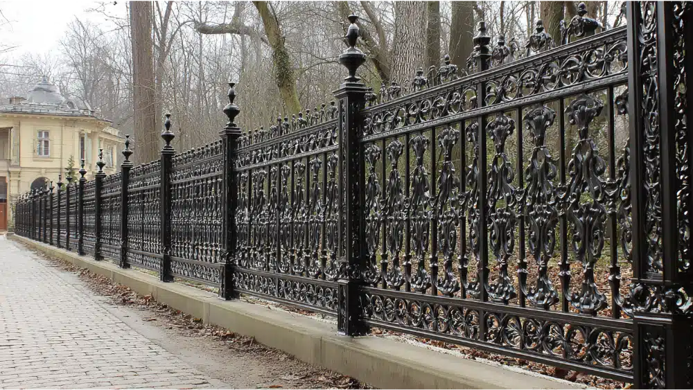wrought iron fence