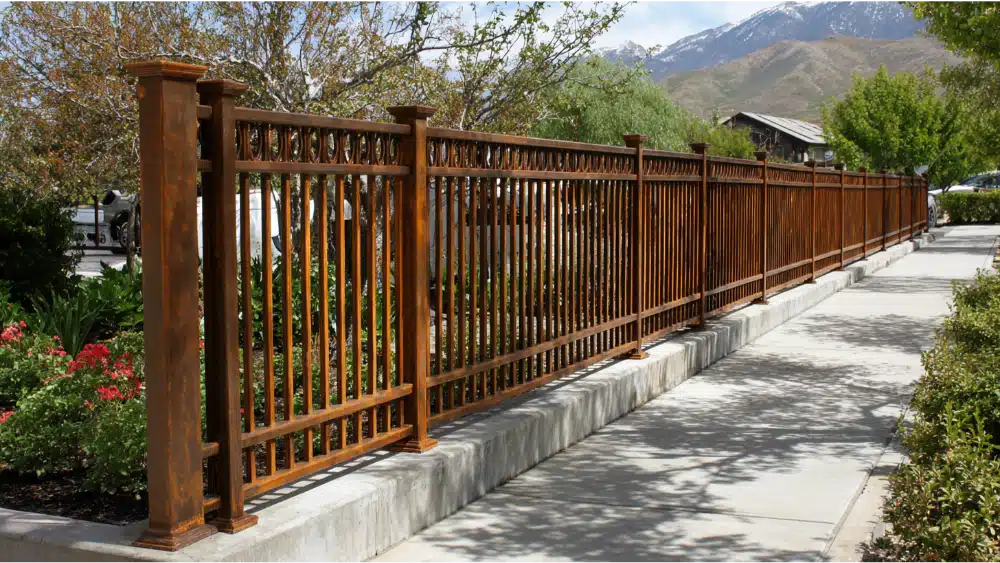 rustive ornamental fence