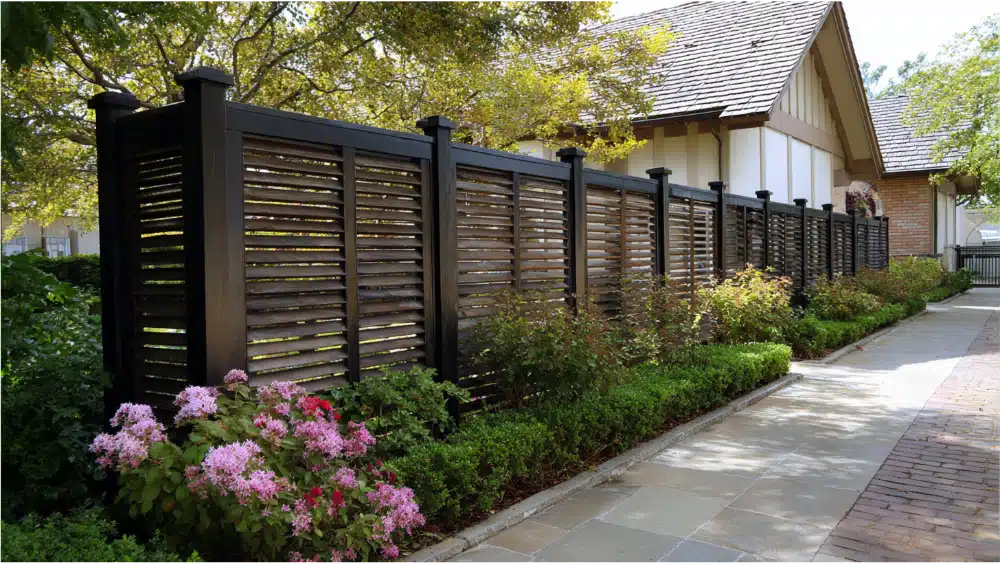 louvered design fence