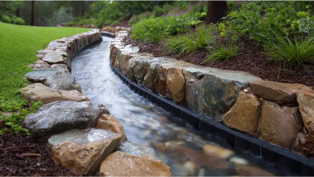 retaining wall drainage solution
