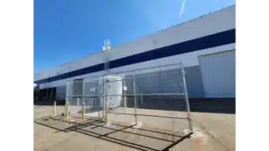 Galvanized steel chain link fence