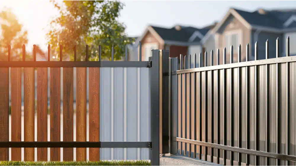Comparison of different gate materials like wood vinyl and metal