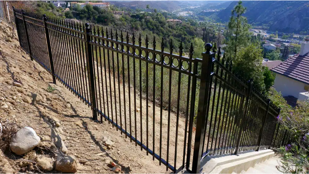 Hillside fence project