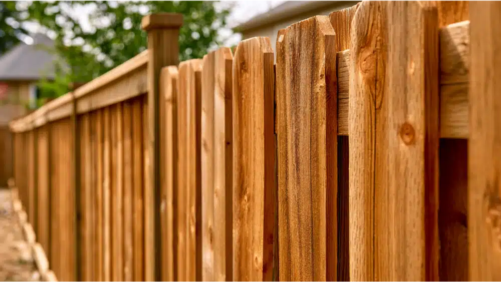 Wood fence boards with small spacing