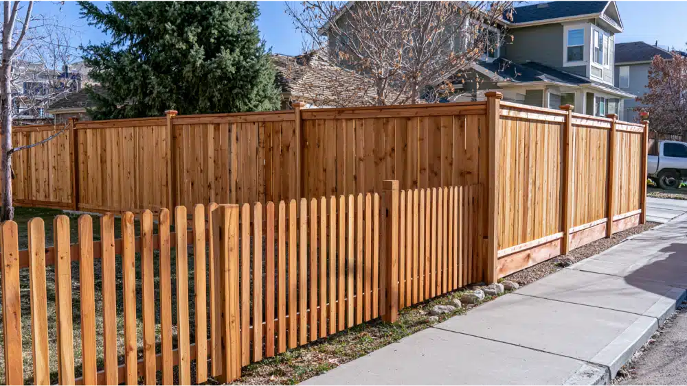 Different wood fence styles comparison