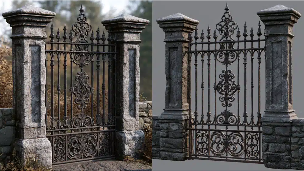 Outdoor fence gate